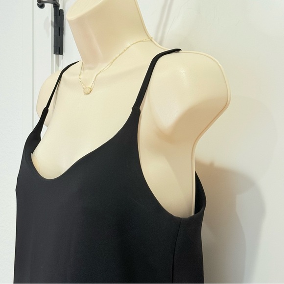 Smock Mohawk General Store Shift Midi Dress Black Size 2 Ruffle Hem Minimalist - Picture 4 of 10